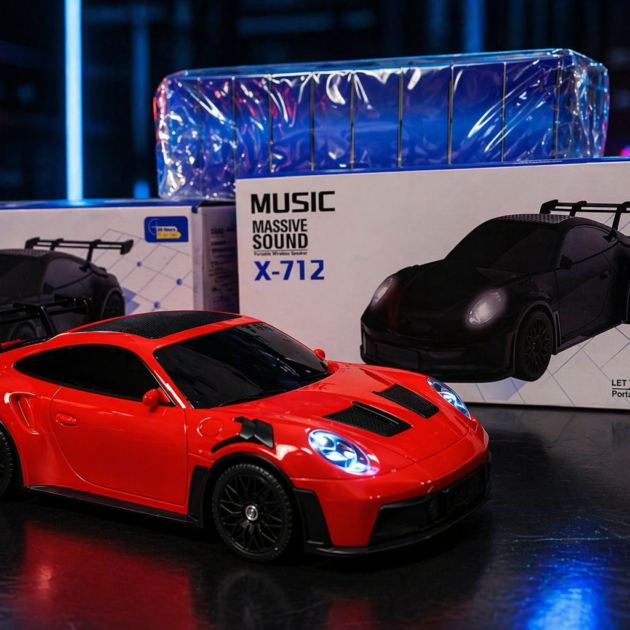 Bocina inalámbrica portátil diseño auto deportivo X-712